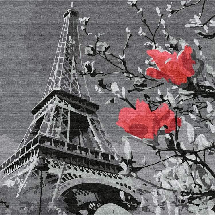 Картина по номерам «Париж в цвету»