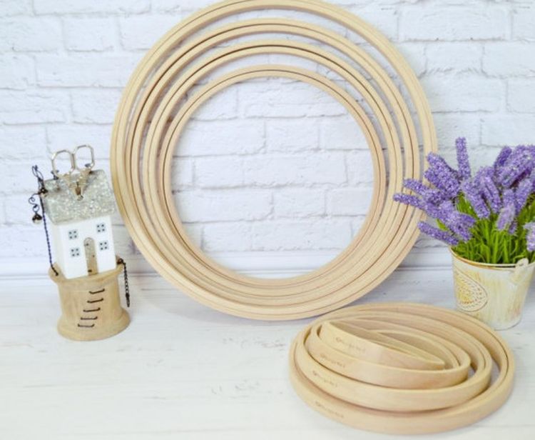 Пяльцы деревянные без винта, диаметр 22 см, h=16 — картинка 3