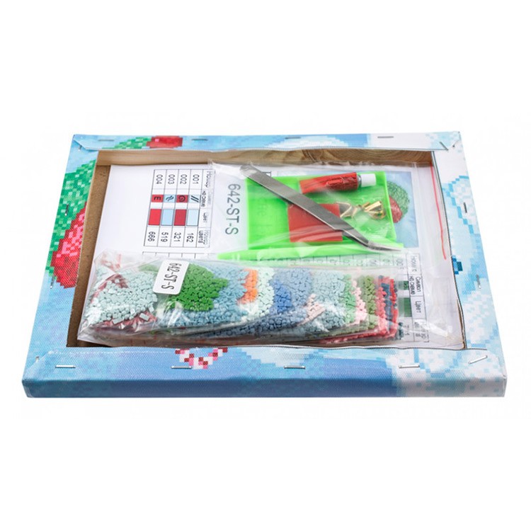 Алмазная вышивка «Снеговик в шапочке» — картинка 3