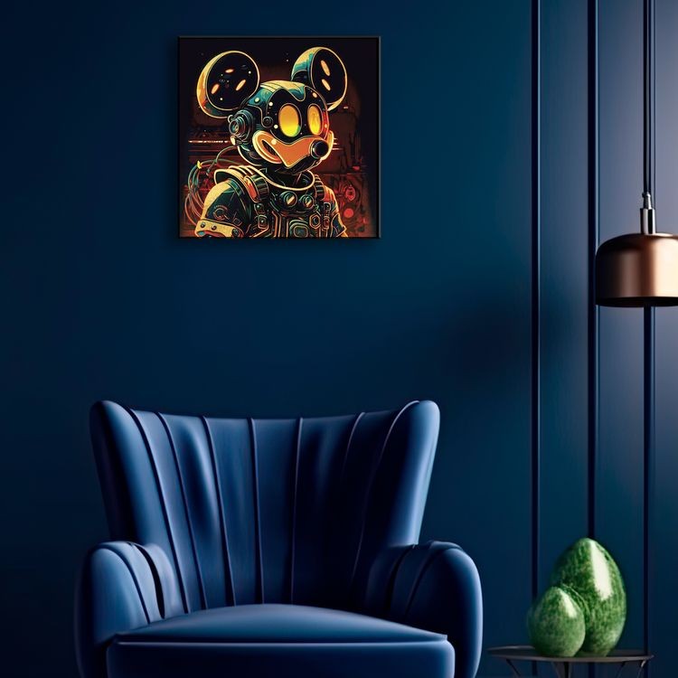 Картина по номерам с поталью «Микки Маус в стиле киберпанк» — картинка 4