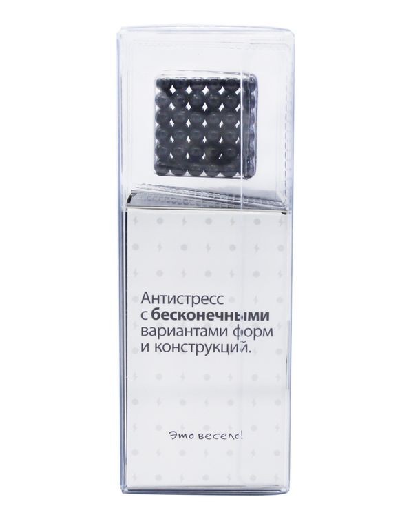 Головоломка магнитная Magnetic Cube, черный, 216 шариков, 5 мм (Неокуб) — картинка 4