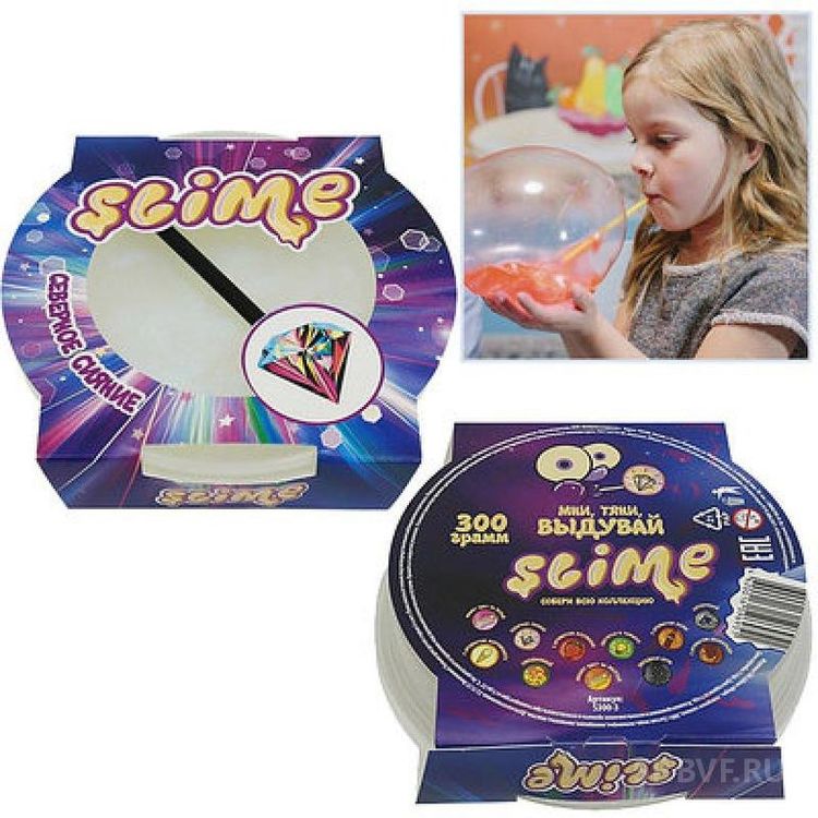 Лизун Slime «Mega», северное сияние — картинка 4
