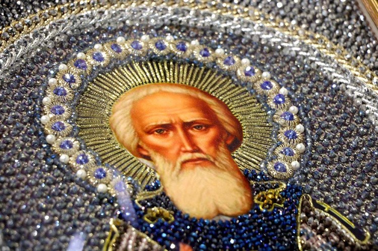 Вышивка Образа в каменьях «Сергий Радонежский» — картинка 3