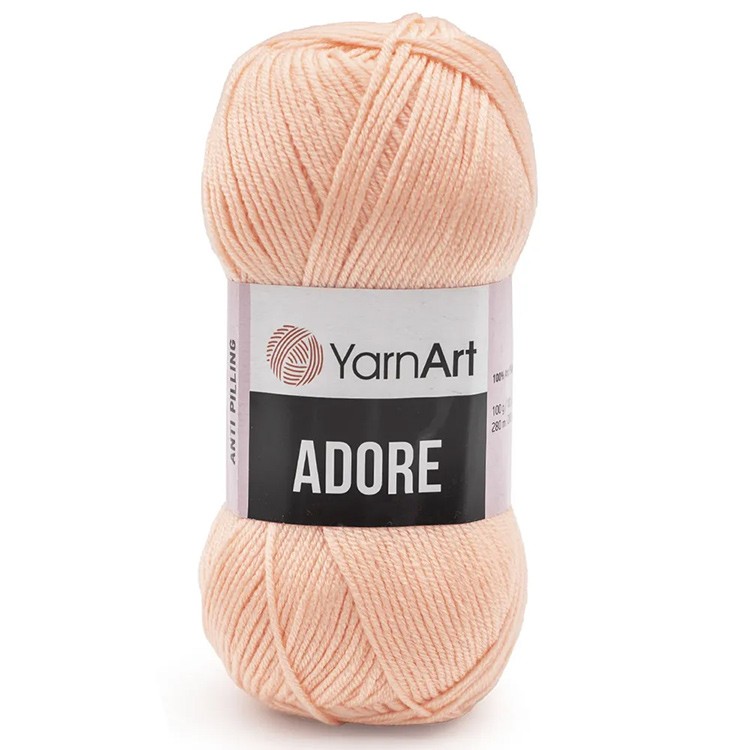 Пряжа YarnArt Adore (333), светло-персиковый, 5 шт. по 100 г — картинка 2