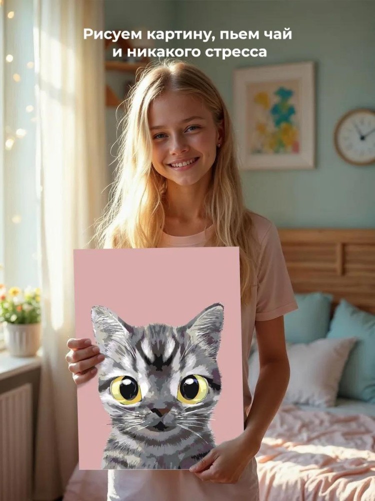 Картина по номерам «Полосатик» — картинка 7