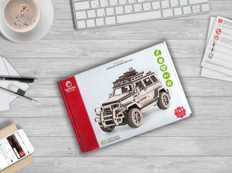 Конструктор из дерева «Внедорожник Булат», Lemmo — картинка 7