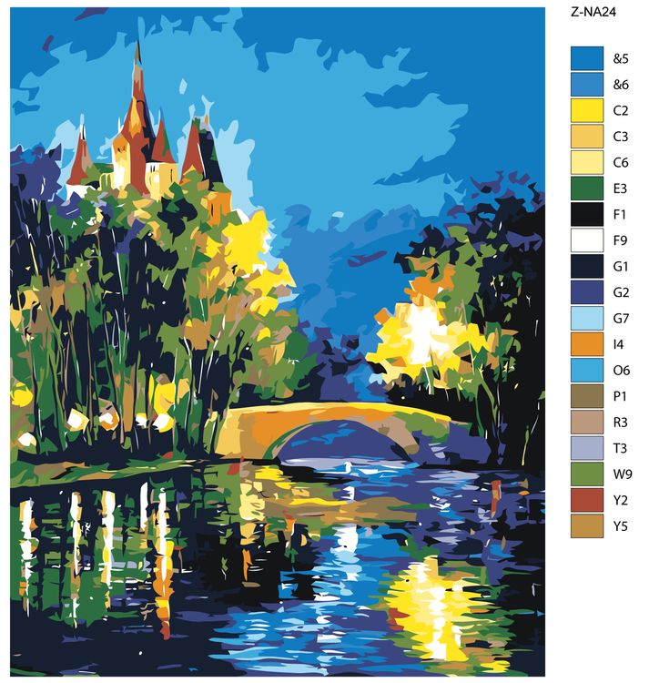 Картина по номерам «Ночь» — картинка 2