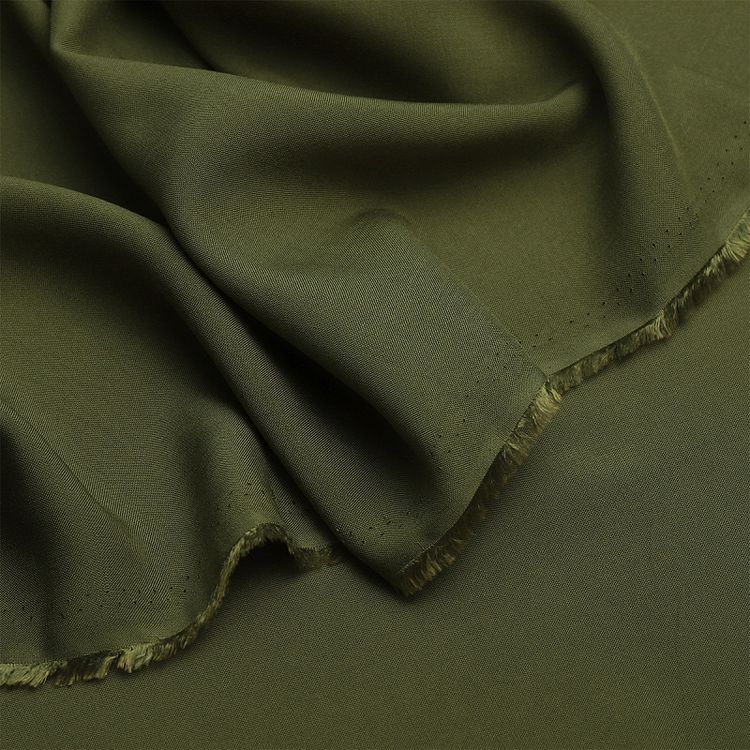 Ткань Штапель, матовая, 5 м, ширина 145 см, 110 г/м2, цвет: 28 темно-зеленый, TBY — картинка 3