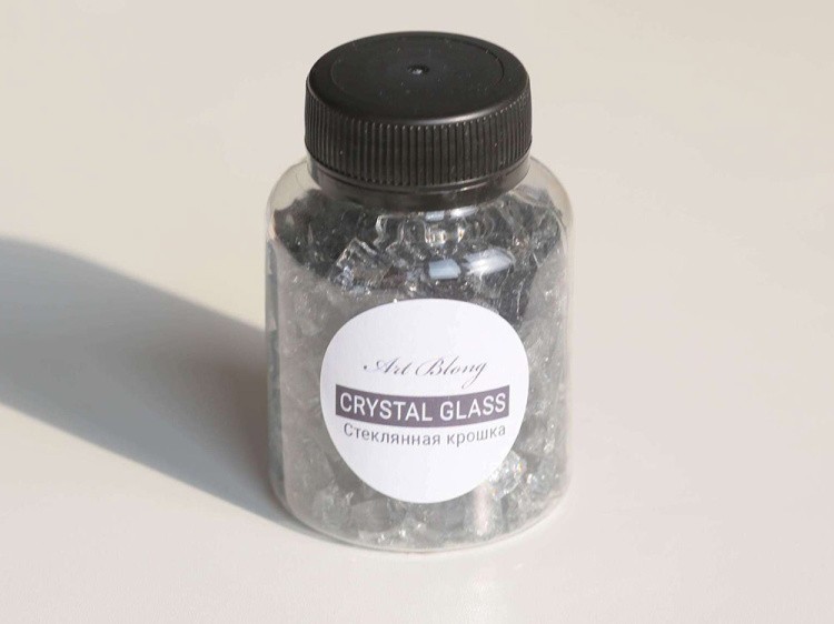 Стеклянная крошка Кристалл. Black (фракция 3-8 мм), Art Blong — картинка 3