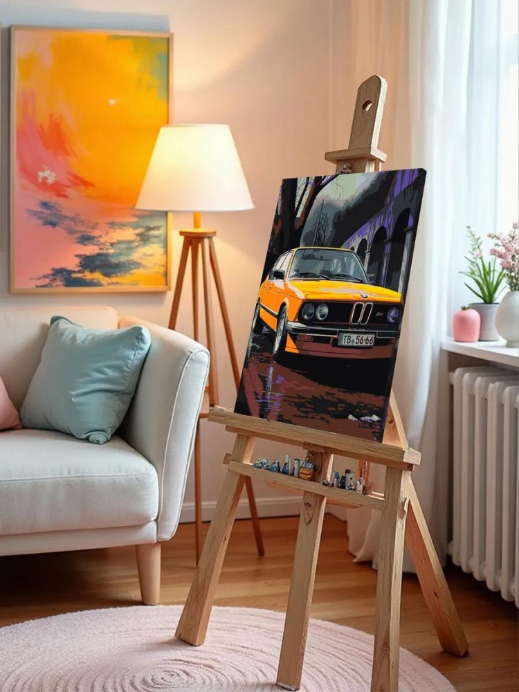 Картина по номерам, светящаяся в темноте «Машина BMW, неон» — картинка 9