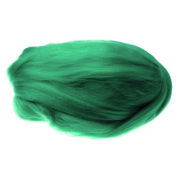 Волокно для валяния Семёновская пряжа акрил, цвет Ярко-зеленый, 100 г