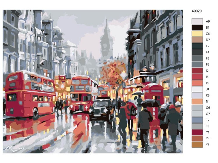 Картина по номерам «Улицы Лондона» — картинка 2