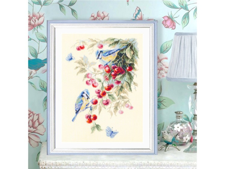 Набор для вышивания «Синицы и вишня» — картинка 7