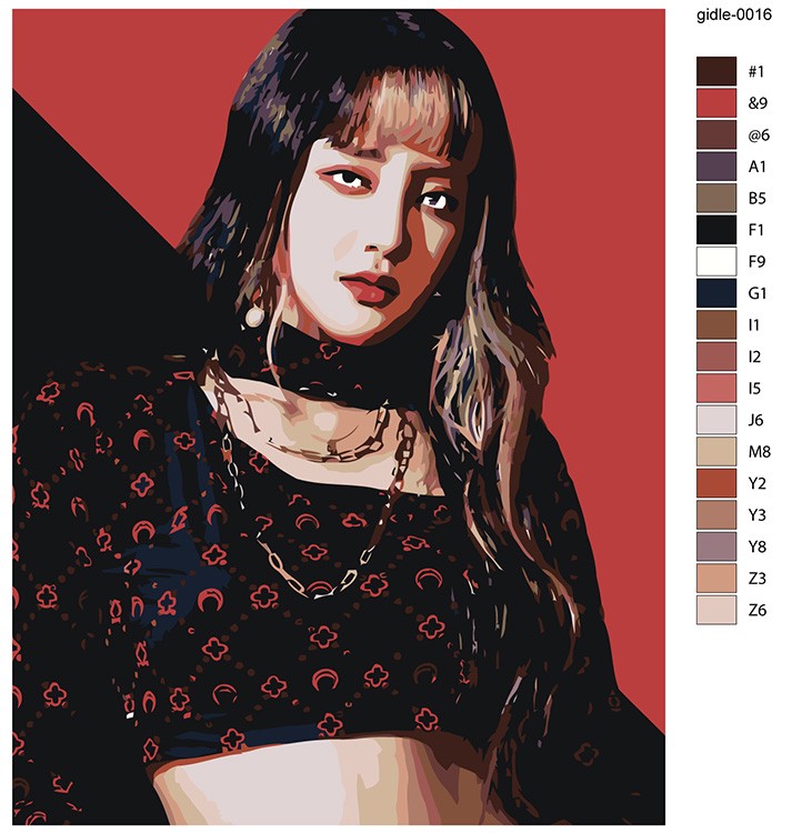 Картина по номерам «K-POP группа (G)I-dle Джи Айдл: Минни» — картинка 2