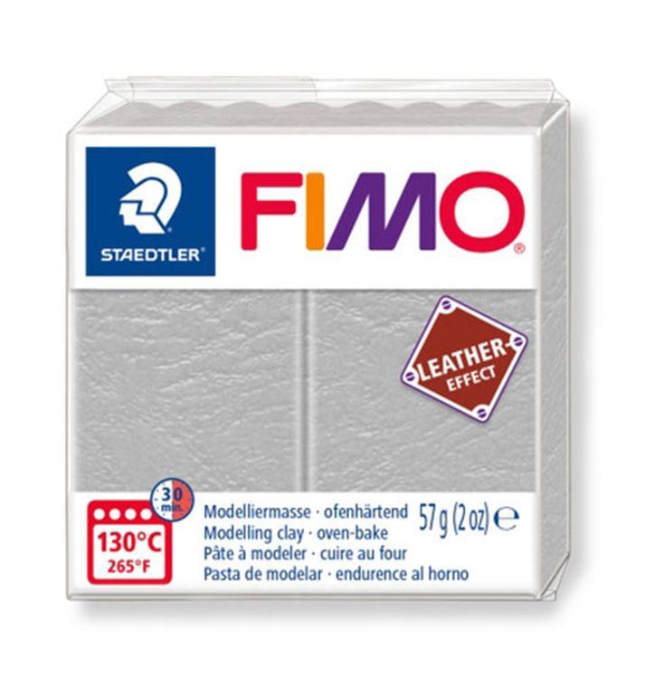 Полимерная глина FIMO Leather-Effect, цвет: 8010-809 голубо-серый, 57 г