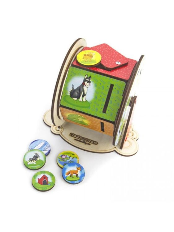 Развивающее пособие из дерева «Барабан. Кто где живёт» — картинка 2