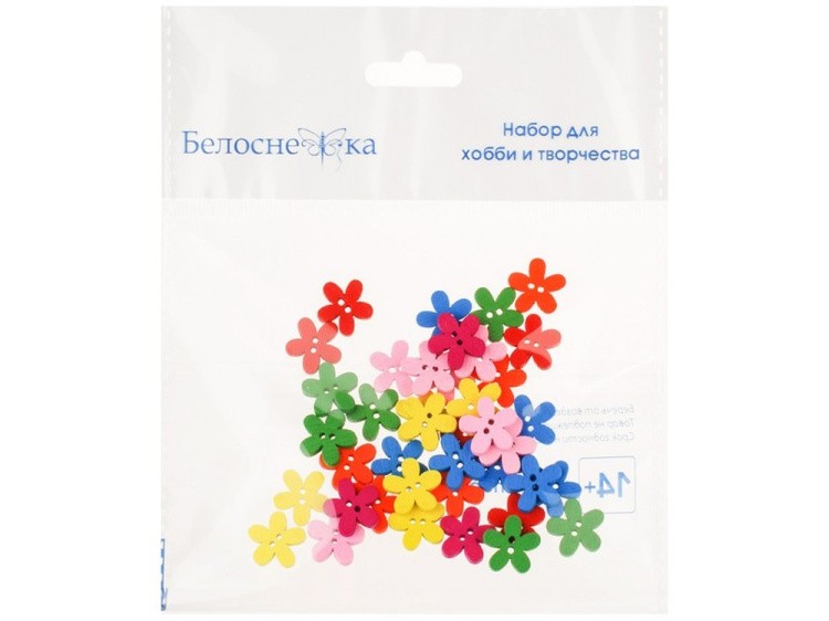 Пуговицы декоративные «Цветы» — картинка 2