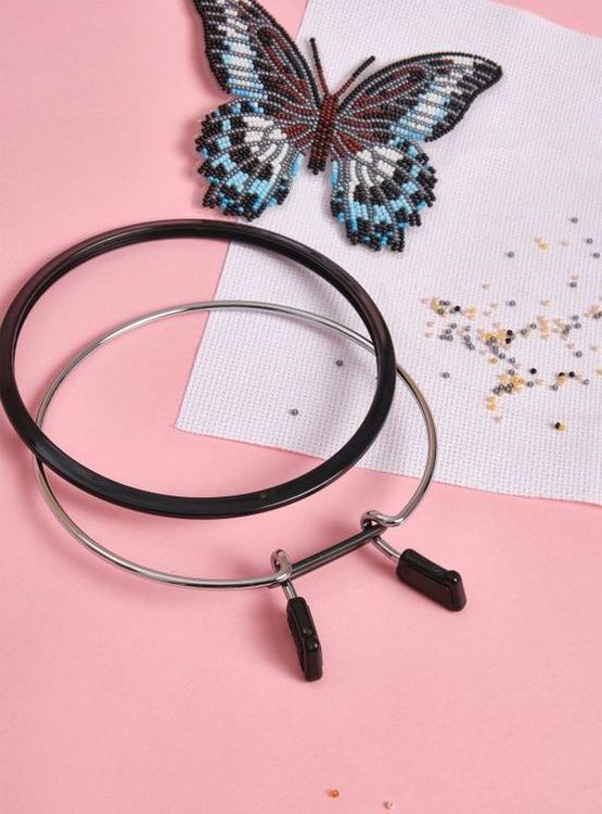 Пяльцы пружинные, диаметр 12,6 см, черные — картинка 3