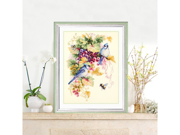 Набор для вышивания «Сойки и виноград» — картинка 7