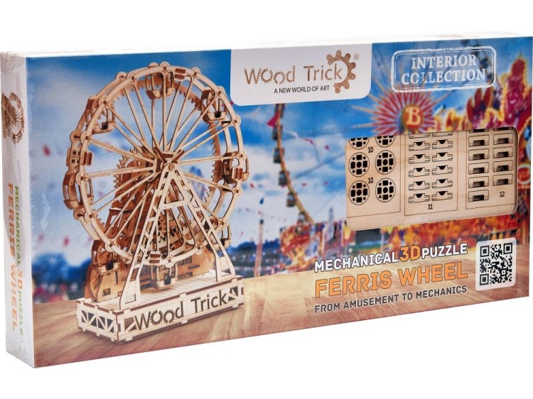 Конструктор из дерева «Механическое колесо обозрения», Wood Trick — картинка 9