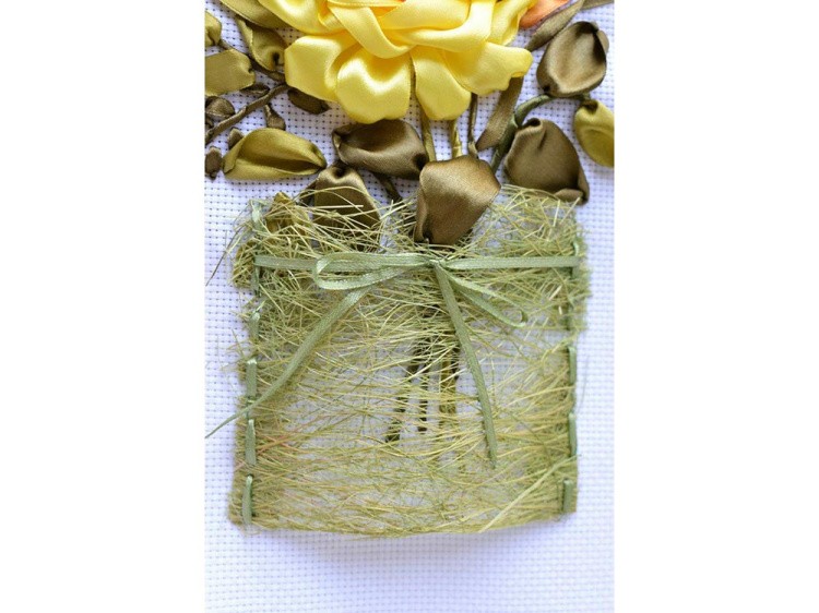 Вышивка лентами «Краски лета» — картинка 9