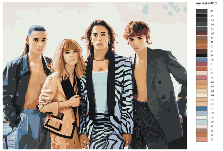 Картина по номерам «Группа Maneskin Манескин 6» — картинка 2