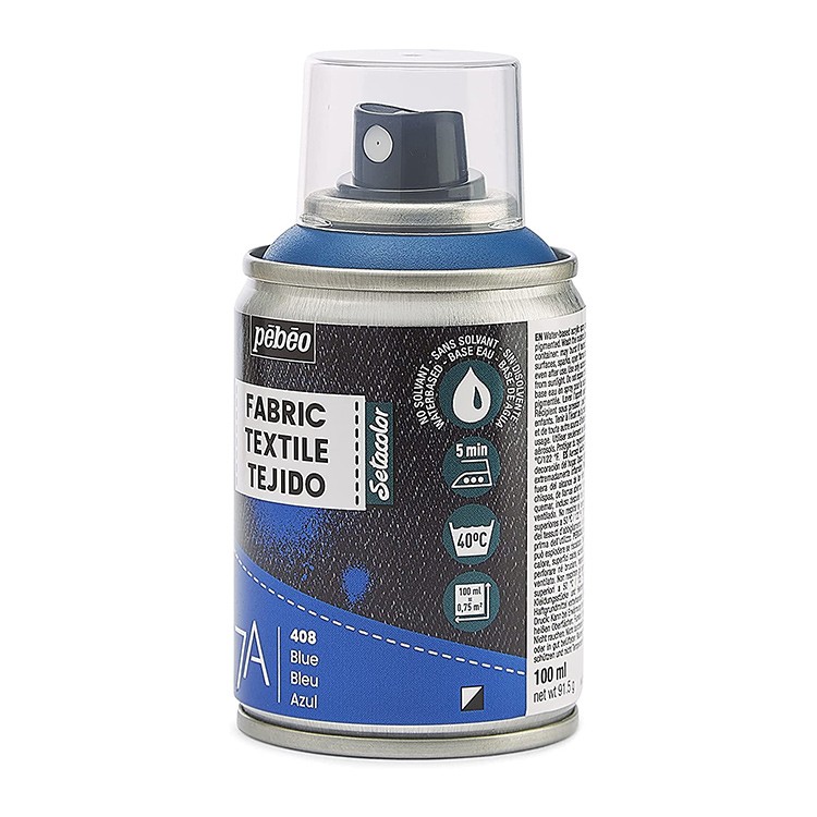 Краска для текстиля 7А Spray (аэрозоль), цвет: синий, 100 мл, Pebeo — картинка 3