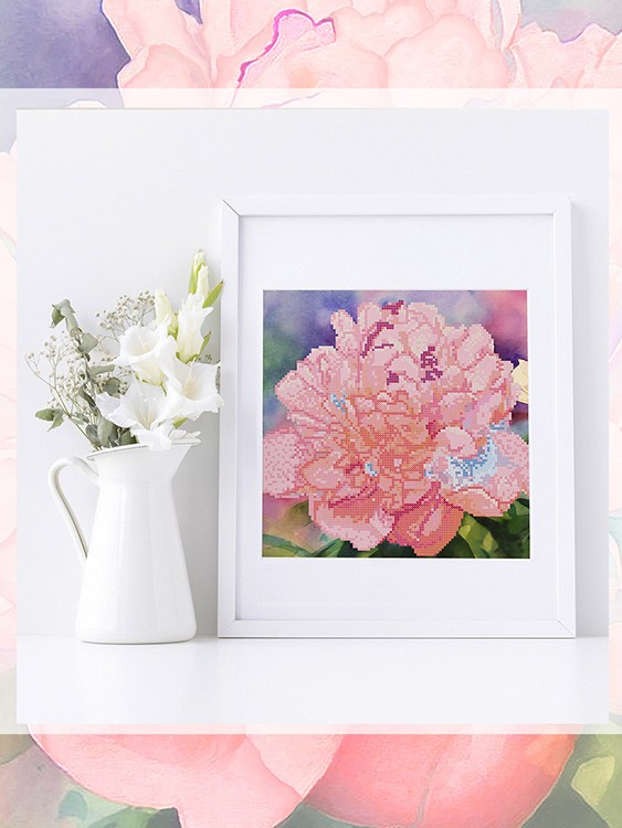 Алмазная вышивка «Нежный пион» — картинка 2