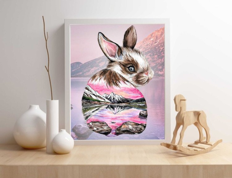 Алмазная вышивка «Долина зайцев» — картинка 3