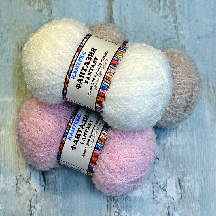 Пряжа Камтекс Фантазия (067), пудра, 5 шт. по 100 г — картинка 2