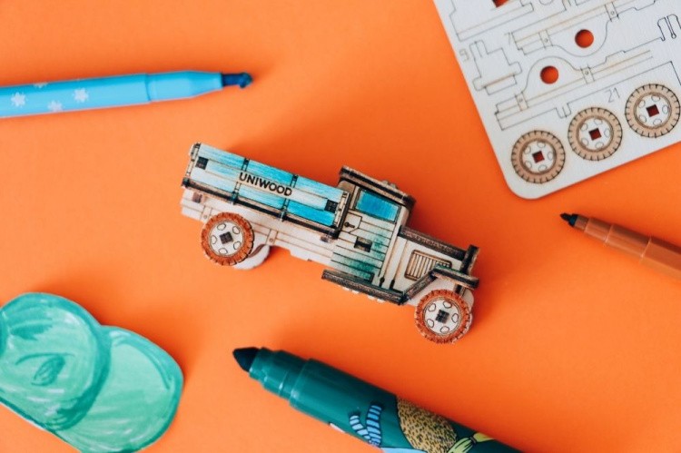 Конструктор из дерева «Грузовик», UNIWOOD — картинка 2