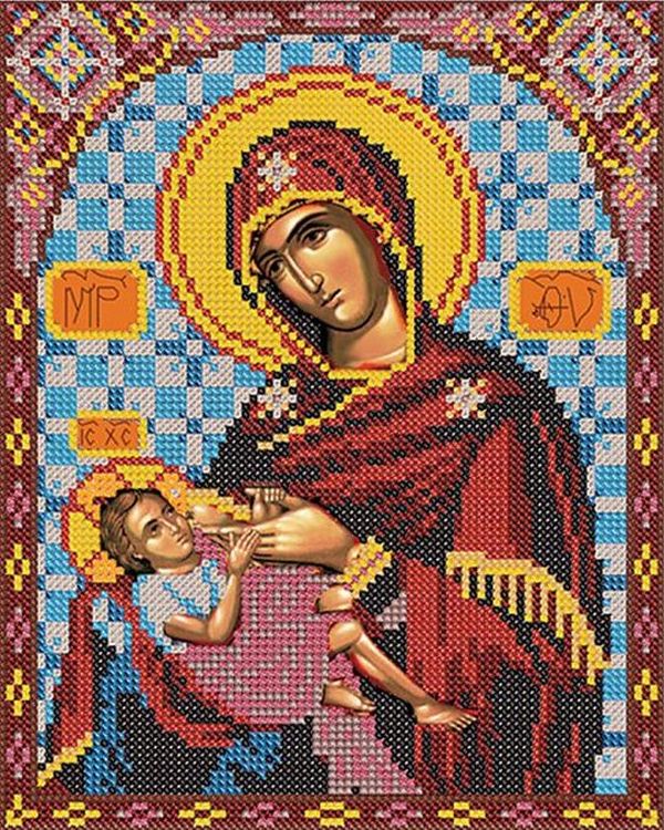 Рисунок на ткани «Богородица Млекопитательница»