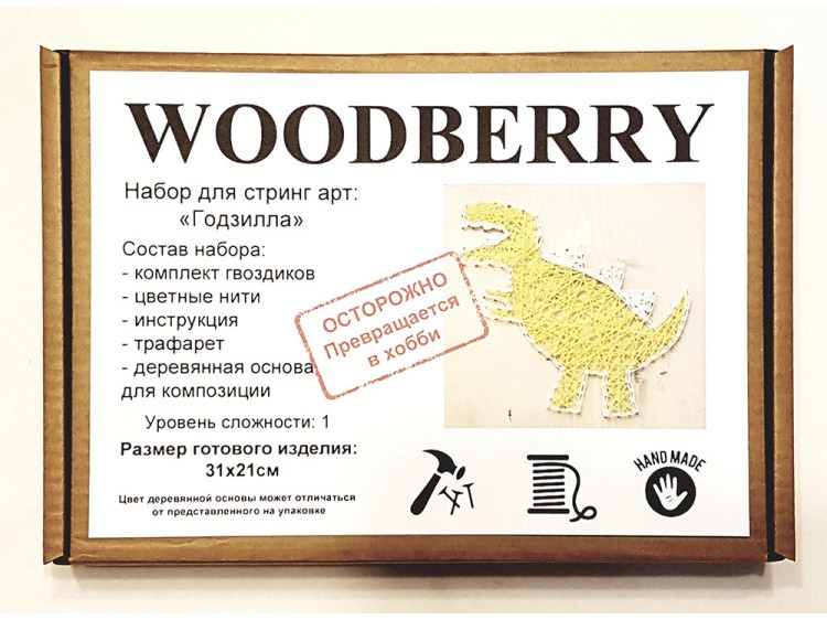 Набор для творчества STRING ART «Годзилла» — картинка 2