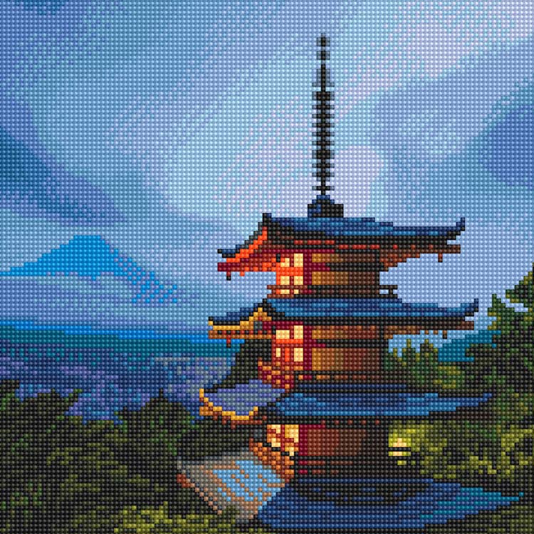 Алмазная вышивка «Японская пагода»
