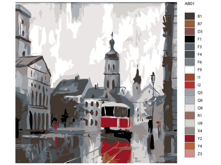 Картина по номерам «Питерский трамвай» — картинка 2