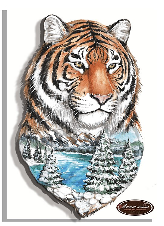 Папертоль «Дикая природа. Тигр» 30х40 см