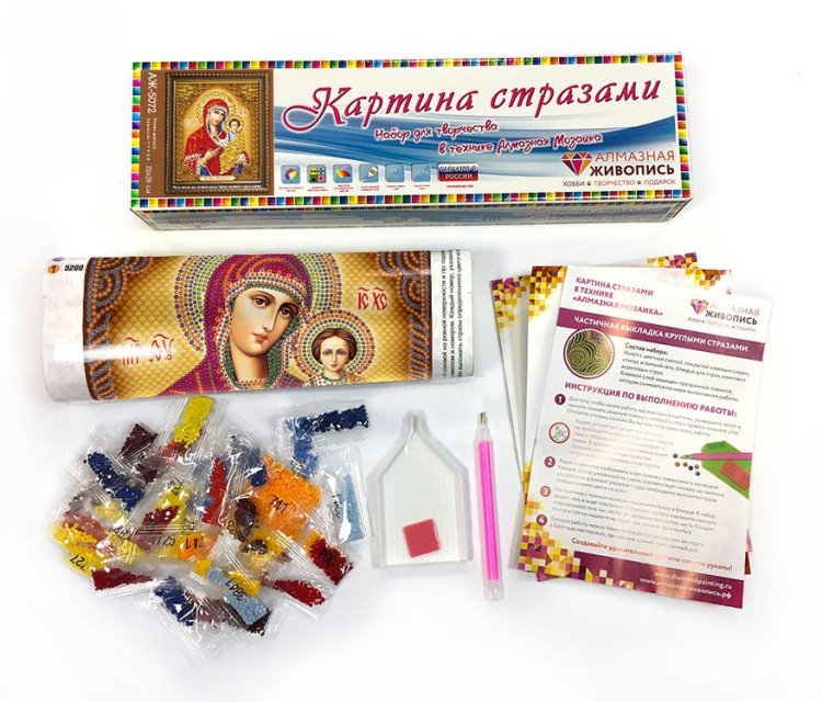 Алмазная вышивка «Икона Божией Матери Смоленская» — картинка 2