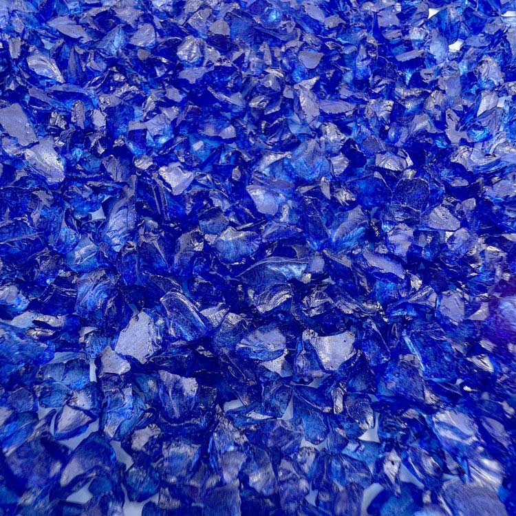 Стеклянная крошка синяя, 100 г — картинка 2