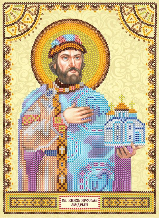 Схема для вышивки бисером «Святой Ярослав»