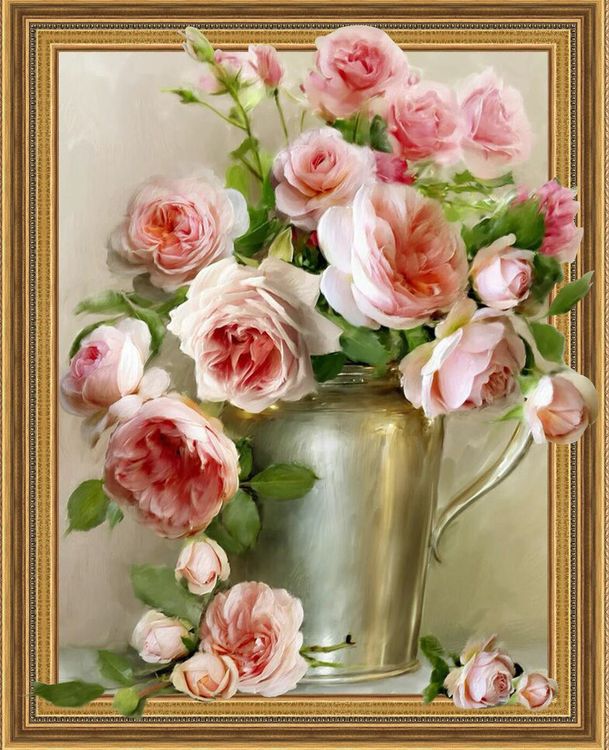 Алмазная вышивка «Утренний букет. Бузин» — картинка 2