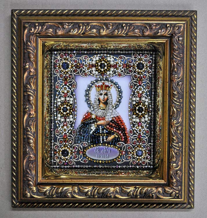 Вышивка Образа в каменьях «Святая Ирина» — картинка 2