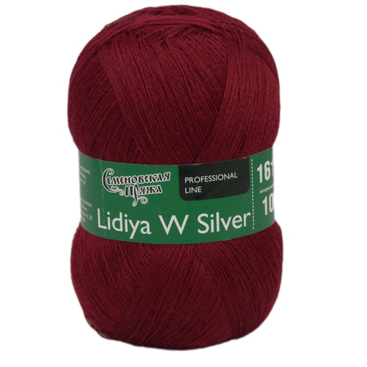 Пряжа Семеновская Lidiya W silver (191652), георгин, 5 шт. по 100 г — картинка 2