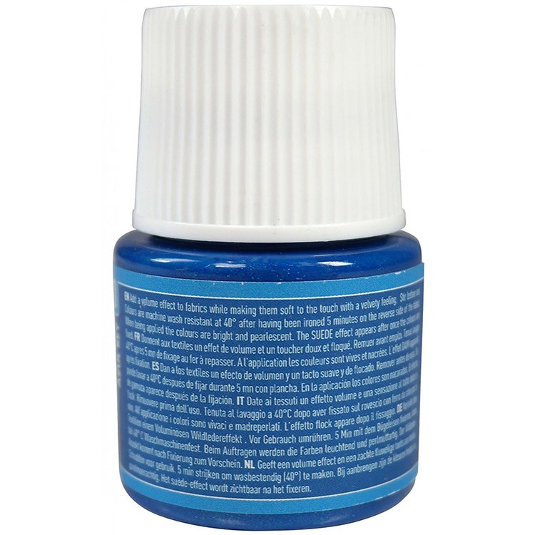 Краска для темных и светлых тканей с эффектом замши Setacolor PEBEO, цвет: синий королевский, 45 мл — картинка 4