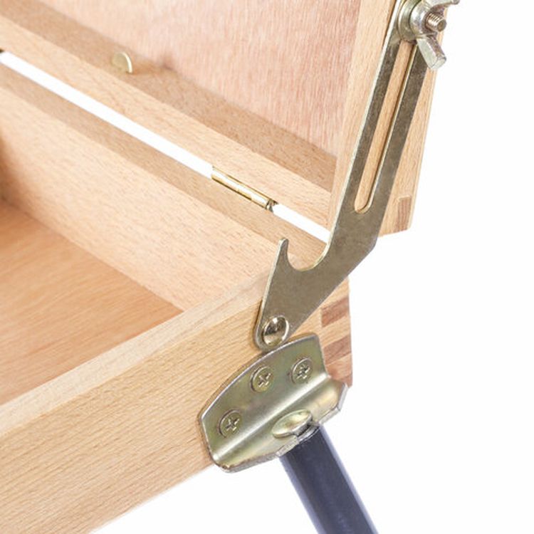 Этюдник BRAUBERG ART CLASSIC, бук, 40х25х7,5 см, высота холста 70 см, ножки метал 90 см, ремень — картинка 7