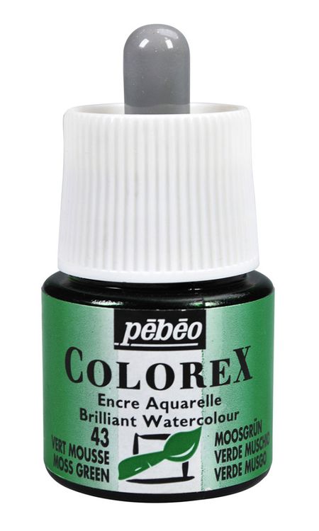 Акварельные чернила Pebeo Colorex (зеленый мох), 45 мл
