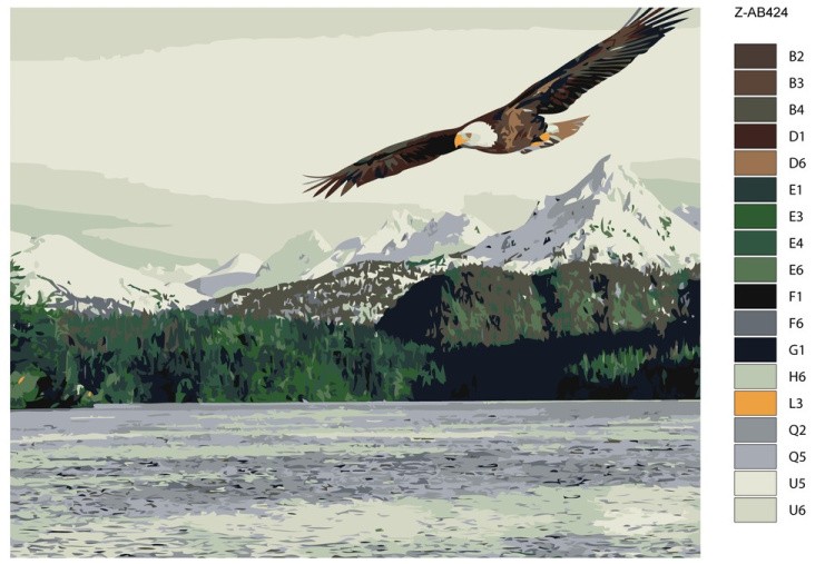 Картина по номерам «Орел на охоте» — картинка 2