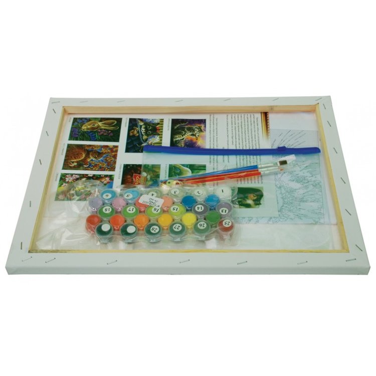 Картина по номерам «Кот в анютиных глазках» — картинка 3