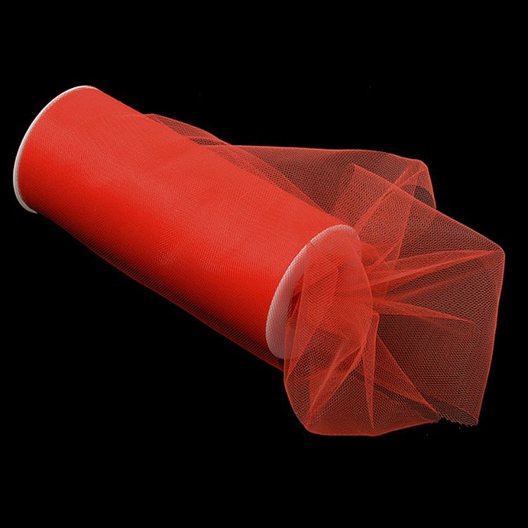 Фатин средней жесткости в шпульках, 22,86 м x 15 см, 11 г/м², цвет: красный, TBY