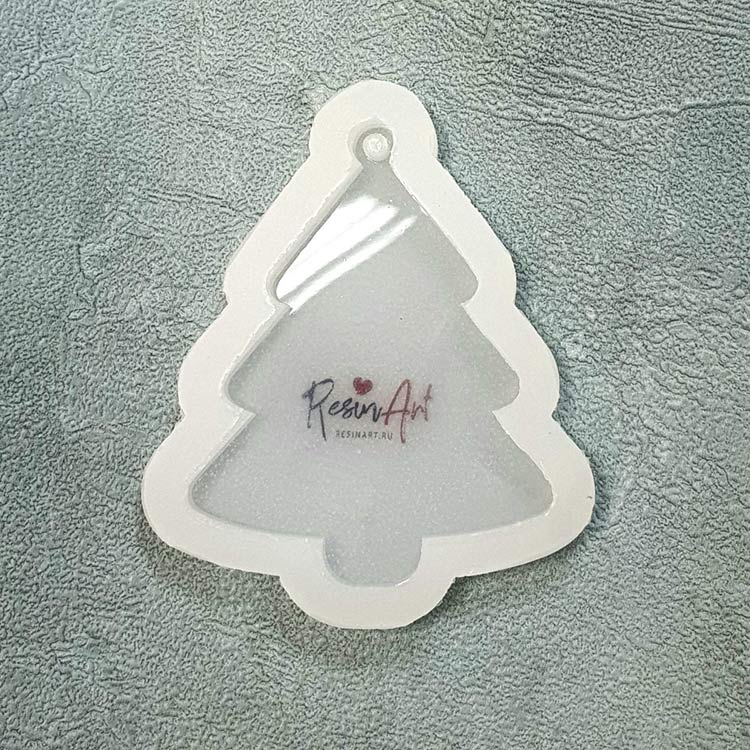 Молд силиконовый Новогодняя игрушка Елочка, ResinArt — картинка 4