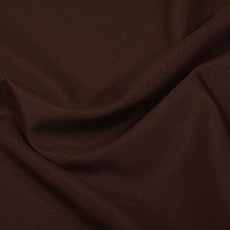 Ткань габардин, 1 м х 150 см, 150 г/м², цвет: темно-коричневый, TBY — картинка 2
